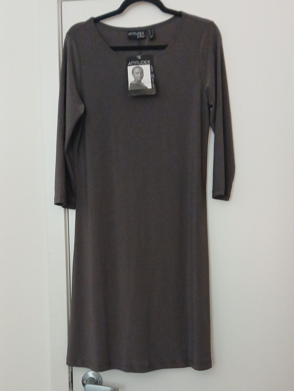 Attitudes by Renee Brown Long Sleeve Midi Sheath Dress